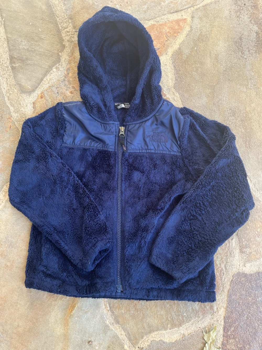 The North Face Navy Sherpa-Lined Hooded Zip-Up Size 5 Girls